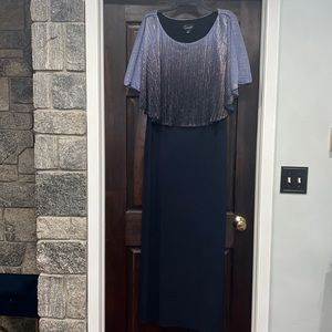 NWOT Connected Apparel Mesh Overlay Gown